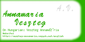 annamaria veszteg business card